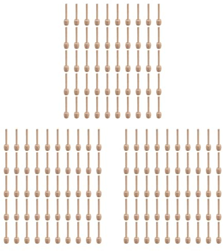 Vklopdsh Lot de 150 mini cuillères à miel en bois - Emballage individuel - Serveur pour verre à miel - Pour fête de mariage