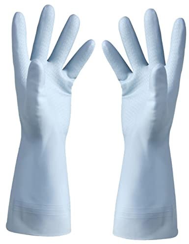 LALAFINA 1pair Gloves Durable Dishwashing Cleaning Protective Gloves for Household Use Lightweight Comfortable for Kitchen Gardening
