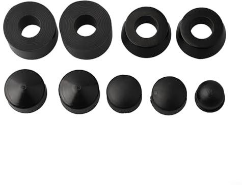 Skateboard Truck Rebuild Kit with PU Bushings and Pivot Cups Equipped with Washers and Shock Absorber for Improved Outdoor Skateboarding Supplies (Black)