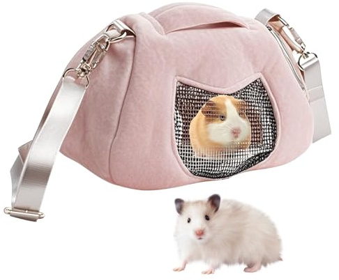 Hamster Transportbox - Sicheres Meerschweinchentragebeutel - Leichter Waschbarer Beutel Für Hamster Kaninchen Spaziergänge Unterwegs