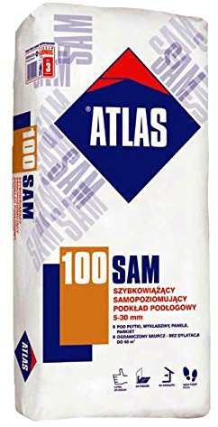 ® ATLAS SAM 100 - Ausgleichsmasse selbstnivellierend Spachtelmasse 5 – 30 mm