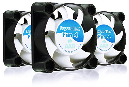 AABCOOLING Super Silent Fan 4 - Värdepaket - 3 st - Tyst och Effektiv 40mm Fodral Fläkt med 4 Vibrationsdämpare, 12V Fläkt, PC-Kylning, 4cm Fläkt, Högt Luftflöde, 3D-Skrivarfläkt, Kylfläkt