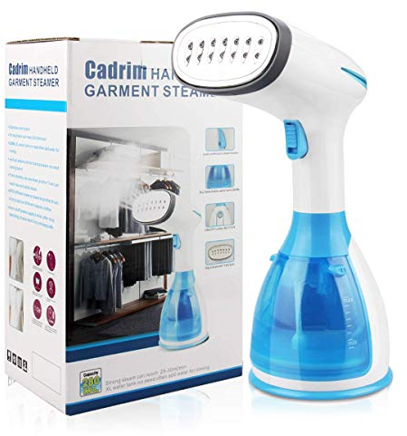 Dampfglätter Steamer, Cadrim Reisebügeleisen Dampfbügeleisen tragbarer mit 280ml Wassertank für Haushalt Reise&Urlaub Dienstreise (Blau)
