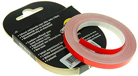 cyclingcolors Zierstreifen Felgenrandaufkleber 3mm Breite 10m kompatibel für Roller Scooter Moped Motorrad Universal Wohnmobil (rot)