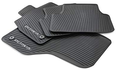 Skoda 5E4061500 Gummi Fußmatten Allwetterfussmatten 4X Gummimatten, mit Octavia Schriftzug