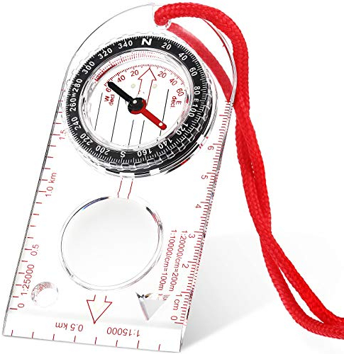 Navigation Kompass Compass Orientierungslauf Kompass Leichter Wanderkompass mit Einstellbarer Neigung für Expedition Karte Lesen Navigation Orientierungslauf