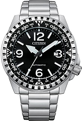 Citizen Reloj analógico automático para Hombre, Plata, Talla única, Pulsera