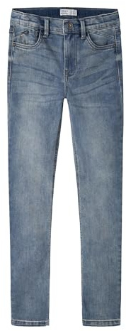 NAME IT Flickor byxor, Mellanblå denim, 122 cm