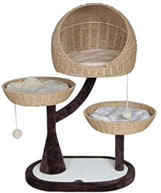 Tograt Kratzbaum Katzenbaum Katzen Kratzbaum Kratzbaum-Turm, Multifunktionaler, Geflochtener Kletterturm Aus Schmiedeeisen, Natürliches Sisal-Material Kratzbäume Katzenkratzbaum Kletterbaum