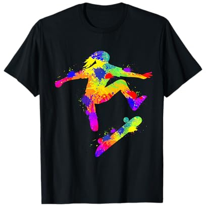 Skater Girl Skateboard Skateboarder Mädchen T-Shirt
