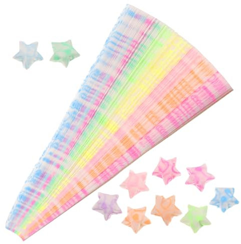 EXCEART 210 Stk Origami-Stern scrapbook scheckheft Origami-Kunstgewebe DIY Origami-Papier Geschenke Kinder falten Papier Origami-Papiersterne scheinen Sternenpapier schmücken Sternenbanner