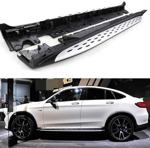 Pedane laterali adatte per Mercedes Benz GLC Coupe C253 2016-2021 pedane laterali Nerf Bar (argento)