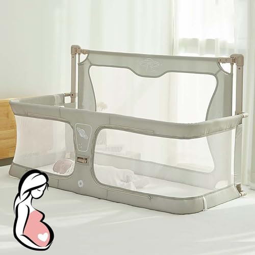 3 in 1 Babywiege, Beistellbett für Babys, tragbares Babybett, Kinderbett Babybett Kinderreisebett Stubenwagen Baby beistellbett Baby boxspringbett,mit Moskitonetz,der auf das Bett gestellt Werden kann