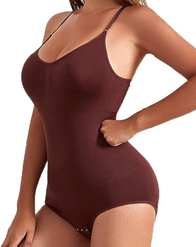 SOLO ACTFIT Shapewear Damen Bauchweg Stark Formend Bodysuit Shaping Thong Sculpting Korsett Effektive Tank Top Jumpsuit Figurformender Body Shaper Mit Verstellbare Träger