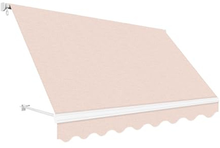 Wasabi – Toldo Exterior Balcón Enrollable 3x2,5m Arena – Lona Poliéster - Soporte Pared – Anclaje Barandilla – Manivela incluida – Regulable en inclinación