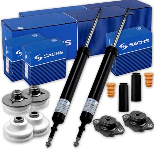 2x Sachs Stoßdämpfer+Domlager Schutz Kit hinten | passend für 1er E81 87 Kompatibel mit 1 (E81),1 (E87)