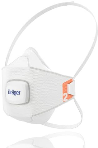 Dräger X-plore 1920 V, Staubmaske, Größen S/M/L, 3er/10er-Pack, FFP2-Atemschutzmaske mit Ventil, Größe S, 3 Stück