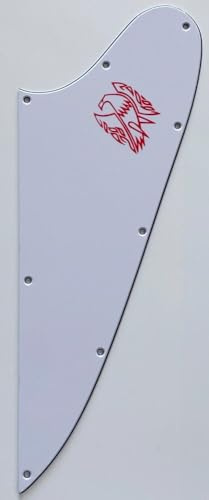 Custom Guitar Pickguard Schlagbrett mit Logo für Gibson Firebird Style Gitarre, 3-lagig, Weiß