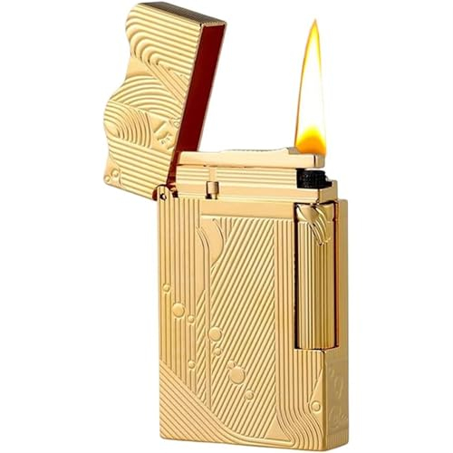 Sanji Feuerzeug, Vintage-Windkanal-Feuerzeug, nachfüllbares Butan-Fackelfeuerzeug, Kupfer-Gasfeuerzeug for Männer, Vater, Ehemann (Kraftstoff Nicht im Lieferumfang enthalten)