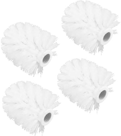 Baluue 4piezas Cabezal De Recambio para Escobilla De Baño Cabezas De Cepillo Intercambiables Blancas Accesorio para Limpieza De Inodoro Compatible con Escobilla Estándar Resistente
