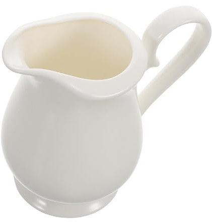TOPPERFUN Jarra de Leche de Cerámica Pequeña Clásica Mini Jarras para Leche y Jarabe para Catering con Asa