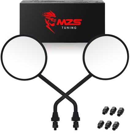 MZS Motorcycle Mirrors Compatible with GROM MSX125 14-26 / Monkey DAX 125 19-26 / CMX 300 500 1100 Rebel 17-26 / Z900RS 18-26 / W800 19-26, Motorbike Rear View Side Adjustable Mirror Accessories