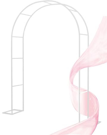 Supporto A Traliccio in Metallo per Decorazioni Nuziali Compleanni Feste E Baby Shower con Base per Decorazioni da Patio (Bianco 3,5 M X 2,2 M X 40 cm)