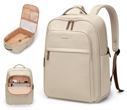 GOLF KVALITET 22L reseryggsäck för kvinnor och män, handbagage väska för flygplan personlig artikel laptopryggsäck, 43 cm, A-aprikos, 17.3 Inch