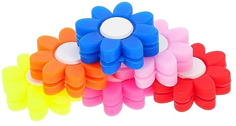 POPETPOP Set 6 Pezzi Smorzatori Antivibranti per Racchetta da Tennis in Silicone a Forma di Fiore, Ammortizzatori Portatili per Assorbimento Urti, Controllo Migliorato per Giocatori di Tutte Le età