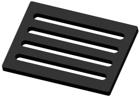 Kaminrost/Ascherost Eckig 180 x 130 x 10 mm für verschiedene Kaminofen Modelle - Ascherost aus massivem Stahl - feuerfest & hitzebeständig - Kaminrost Feuerrost Kaminofen Rost