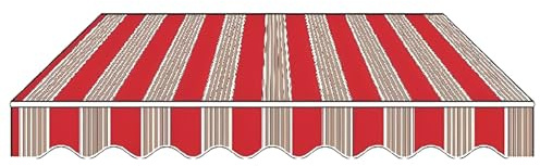 Tenda da sole retrattile di ricambio (telaio non incluso) – 200 x 150 cm, rosso – baldacchino per esterni per giardino, terrazza e balcone – vari