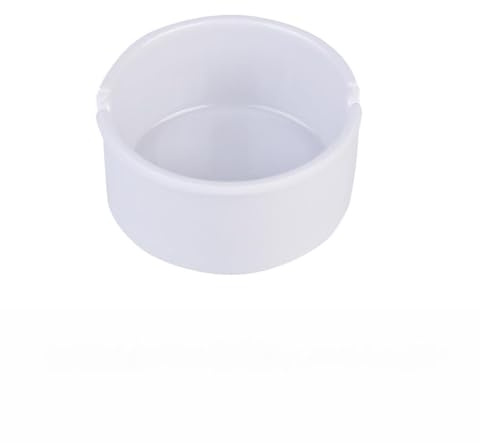 Gatuida Smoking Ashtray for Home and Ktv, Imitation Porcelain Material, High Temperature Resistant, White round Shape, Household and Outdoor Use