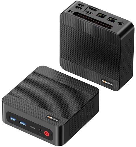 BOSGAME P3 Pro Office-Gaming-Mini PC, Ryzen 9 7940HS (Defeat 8745HS, hasta 5.2GHz), 16GB RAM DDR5, 1TB SSD PCIe Micro PC, Salida Triple 4K, HDMI/DP/USB-C, Doble LAN, Wi-Fi 6E, BT 5.2, Mini Ordenador