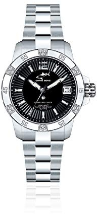 Chris Benz Diamond Diver 200M Damentaucheruhr Black Haven mit Oyster Metallband