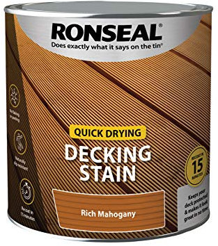 Ronseal Q/D DECKING STAIN RICH MAHOGANY 2.5L PAINT