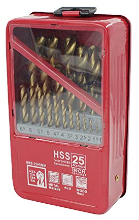 13/19 / 25 stücke HSS M2 Titan-beschichtete Bohrer für Metall Holzbohrer Set 1 0~13mm Power Tools Zubehör-25 stücke (1-13mm)