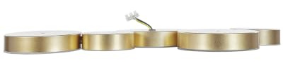 Beliani Deckenleuchte LED gold Eisen 5 Schirme für Wohnzimmer Luga