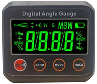Winkelmesser, mit akustischen Buzzer-Warnungen in horizontaler und vertikaler Position, V-Nut magnetischer Unterseite, klares LCD-Display für Zimmermann zu Hause