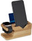 Relaxdays Ladestation, für Apple Watch & iPhone, Bambus, HxBxT: 6 x 14 x 6,5 cm, Handy-Station & Uhrenständer, Natur