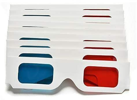 HOODG 5 Teile/los Universal Anaglyph Karton Papier Rot & Blau Cyan 3D Brille for Film Brille Karton 3D Großhandel
