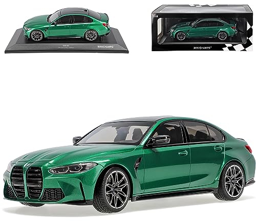 alles-meine.de GmbH B*M*W 3er G20 M3 Limousine Grün Metallic Ab 2019 1/18 Minichamps Modell Auto mit individiuellem Wunschkennzeichen