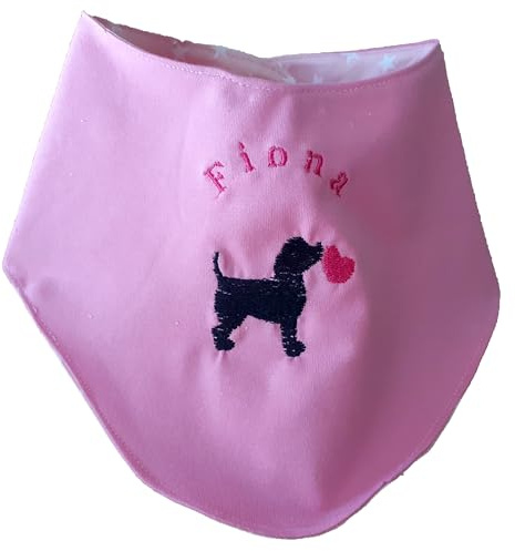 ☆ Halstuch ☆Hundehalstuch☆ Hund ☆Druckknopf ☆ Alle Hunde Größen ☆ Handmade ☆ (Herz, S)