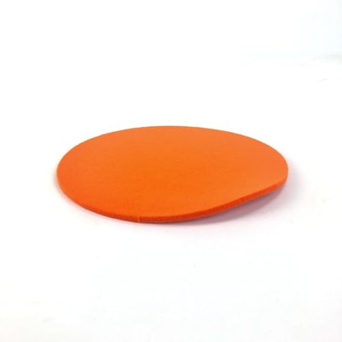 Untersetzer aus Filz, 5 mm dick, rund, D 16 bis D 30 cm, 20 Farben, Tisch Sideboard Regal Kommode Blumenvase Topf Teller Schüssel Pfanne (116 orange, D 30 cm)
