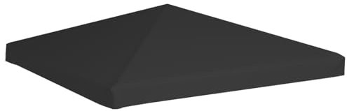 Xichuzi Pavillondach, Pavillon-Dachplane, Dach Für Pavillon, Pavillon-Ersatzdach, 270 g/m² 3x3 m Schwarz