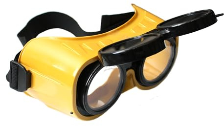 campcooga Schweißer Schutzbrille klappbar Autogen Schutzstufe DIN 5 DIN EN 166 auch für Brillenträger geeignet