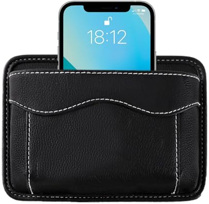 Setauoo Autositz-Seitentaschen-Organizer, selbstklebende Autotasche, multifunktionale Einfüllbox, Konsolen-Spaltaufbewahrung für Tür und Telefon