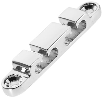 Saitenniederhalter für E-bass 6-saiten Silber Metall | Befestigungsschrauben Enthalten, für Bassgitarre und Elektrische Bassmodelle, Präzise 6-saiten Ausführung