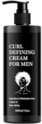 Curl Cream Männer | Lockencreme für Männer | Leave-in Haarstyling Creme | Feuchtigkeitsspendende Anti-Frizz Formel mit Mittlerem Halt 300ml | Für Definierte und Tägliche