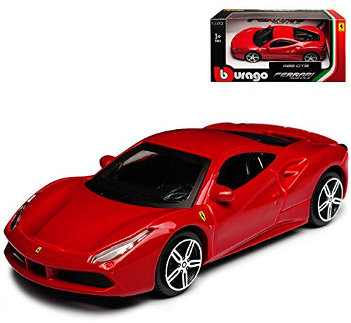 alles-meine.de GmbH Ferrari 488 GTB Coupe Rot Ab 2015 1/43 Burago Modell Auto mit individiuellem Wunschkennzeichen