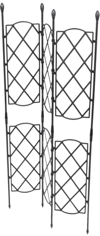 Gadpiparty Treillis Jardin Acier Plastifié Support Escalade Vigne Résistant pour Plantes Grimpantes Extérieur Facile à Installer